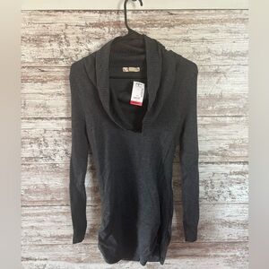 Women's Gray Cowl Neck Sweater